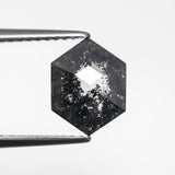 1.58ct Salt and Pepper Hexagon Rosecut Diamond - Lelya - bespoke engagement and wedding rings made in Scotland, UK