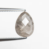 1.6ct Salt and Pepper Pear Rosecut Diamond - Lelya - bespoke engagement and wedding rings made in Scotland, UK