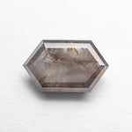 1.88ct Salt and Pepper Hexagon Step Cut Diamond - Lelya - bespoke engagement and wedding rings made in Scotland, UK