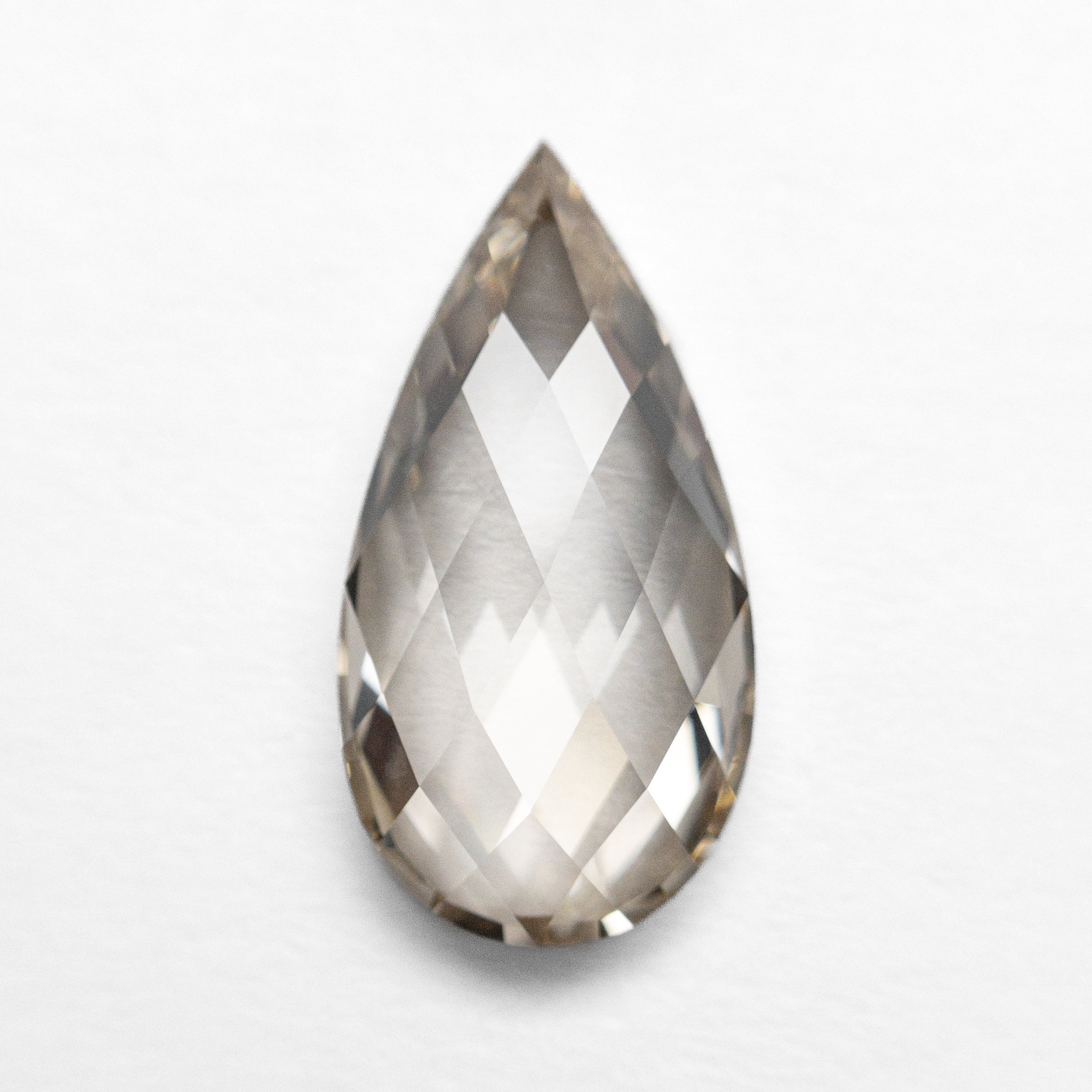 2.12ct Champagne French Modern Pear Cut Diamond (VS) - Lelya - bespoke engagement and wedding rings made in Scotland, UK