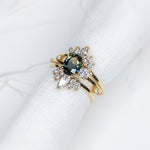 Australian 1.47ct Parti Sapphire Toi et Moi Dew Ring - Lelya - bespoke engagement and wedding rings made in Scotland, UK