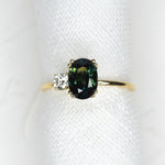 Australian 1.79ct Parti Sapphire Toi et Moi Ring - Lelya - bespoke engagement and wedding rings made in Scotland, UK