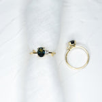 Australian 1.79ct Parti Sapphire Toi et Moi Ring - Lelya - bespoke engagement and wedding rings made in Scotland, UK