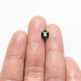 Australian Hexagon Brilliant Cut 1.28ct Teal Sapphire - Lelya - bespoke engagement and wedding rings made in Scotland, UK