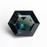 Australian Hexagon Brilliant Cut 2.27ct Teal Sapphire - Lelya - bespoke engagement and wedding rings made in Scotland, UK