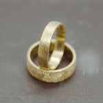 Brushed Wedding Band 4mm - Lelya - bespoke engagement and wedding rings made in Scotland, UK
