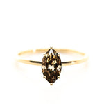 Champagne Marquise Brilliant Cut 1.03ct Diamond - Lelya - bespoke engagement and wedding rings made in Scotland, UK