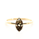 Champagne Marquise Brilliant Cut 1.03ct Diamond - Lelya - bespoke engagement and wedding rings made in Scotland, UK