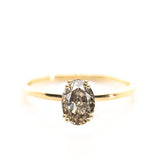 Champagne Oval Brilliant Cut 1.01ct Diamond - Lelya - bespoke engagement and wedding rings made in Scotland, UK