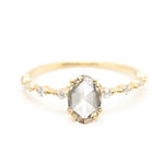 Champagne Oval Rose Cut 3.07ct Diamond - Lelya - bespoke engagement and wedding rings made in Scotland, UK
