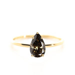 Champagne Pear Brilliant Cut 1.5ct Diamond - Lelya - bespoke engagement and wedding rings made in Scotland, UK