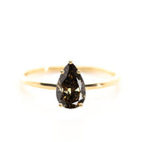 Champagne Pear Brilliant Cut 1.5ct Diamond - Lelya - bespoke engagement and wedding rings made in Scotland, UK