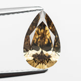 Champagne Pear Brilliant Cut 1.5ct Diamond - Lelya - bespoke engagement and wedding rings made in Scotland, UK