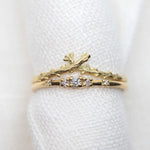 Crossed Willow Band - Lelya - bespoke engagement and wedding rings made in Scotland, UK