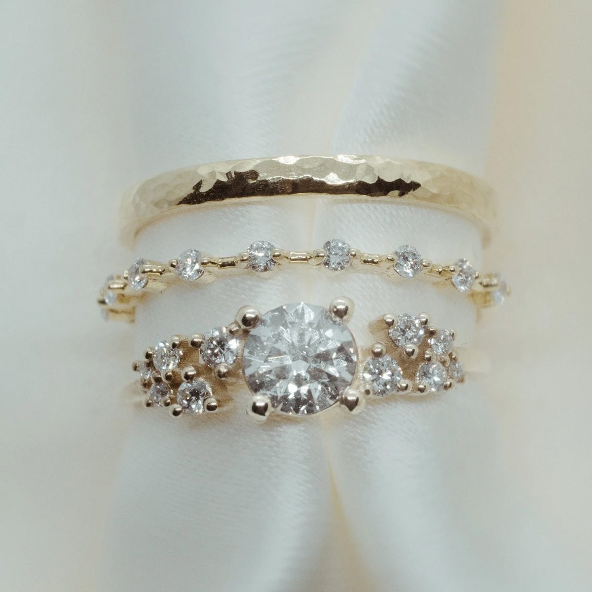 Diamond Andromeda Ice Ring - Lelya - bespoke engagement and wedding rings made in Scotland, UK