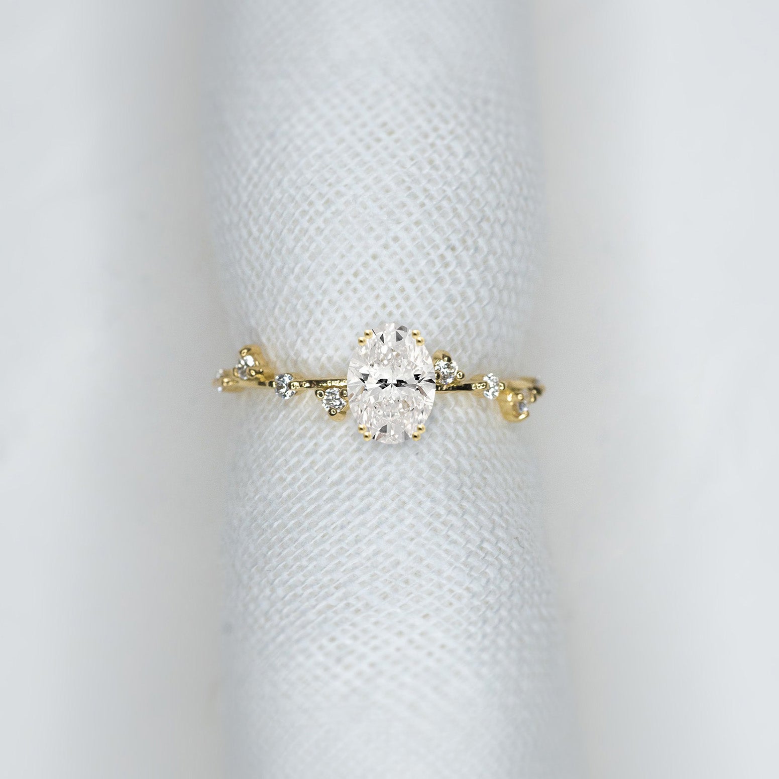 Diamond Aurora Dew Ring - Lelya - bespoke engagement and wedding rings made in Scotland, UK
