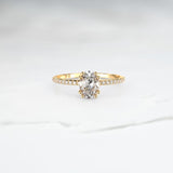 Diamond Aurora Frost Ring - Lelya - bespoke engagement and wedding rings made in Scotland, UK