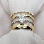 Diamond Aurora Ice Ring - Lelya - bespoke engagement and wedding rings made in Scotland, UK