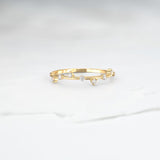 Diamond Dew Band - Lelya - bespoke engagement and wedding rings made in Scotland, UK