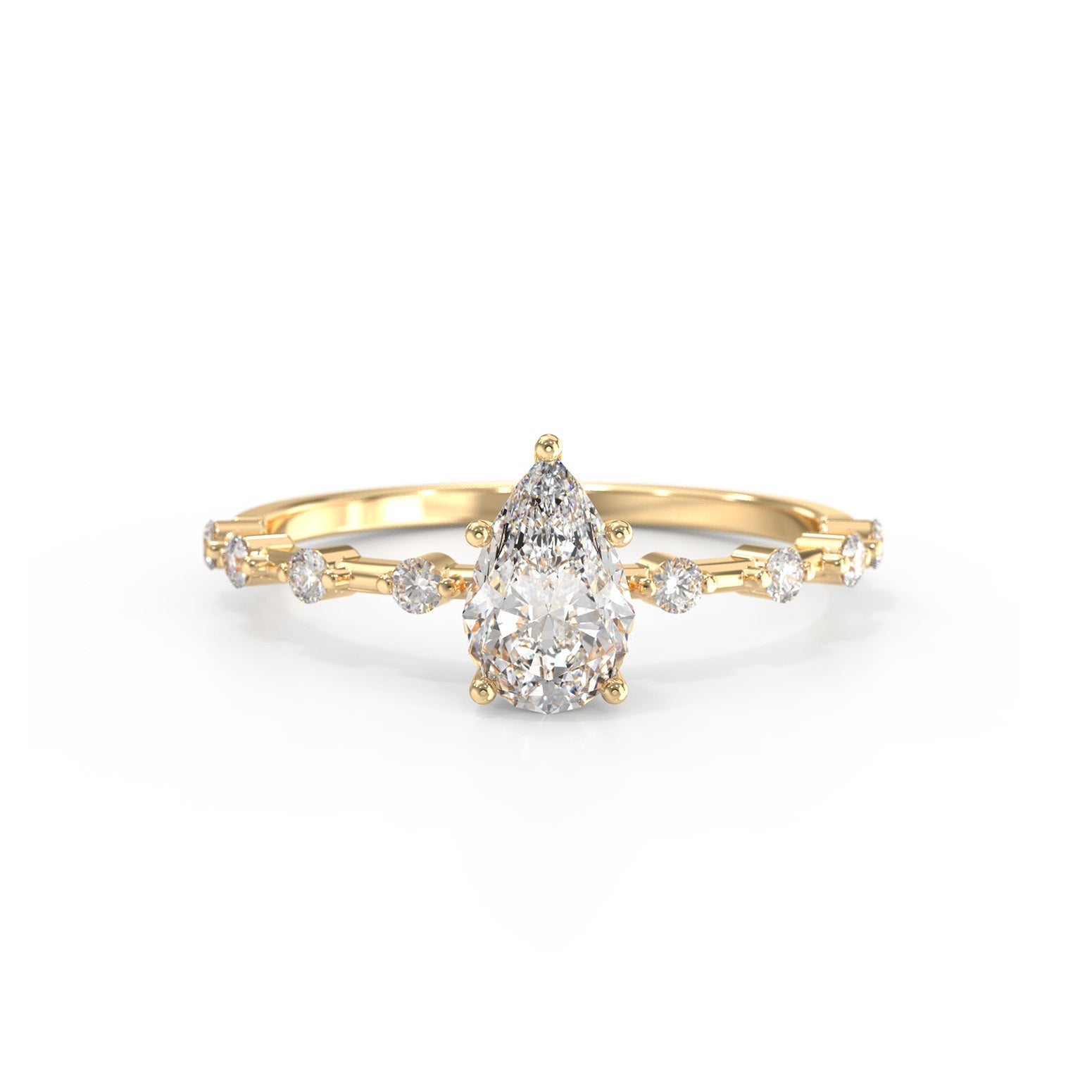 Diamond Gaia Ice Ring - Lelya - bespoke engagement and wedding rings made in Scotland, UK