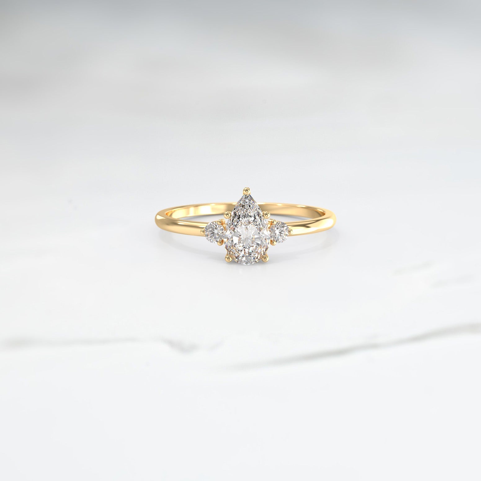 Diamond Gaia Triad Ring - Lelya - bespoke engagement and wedding rings made in Scotland, UK