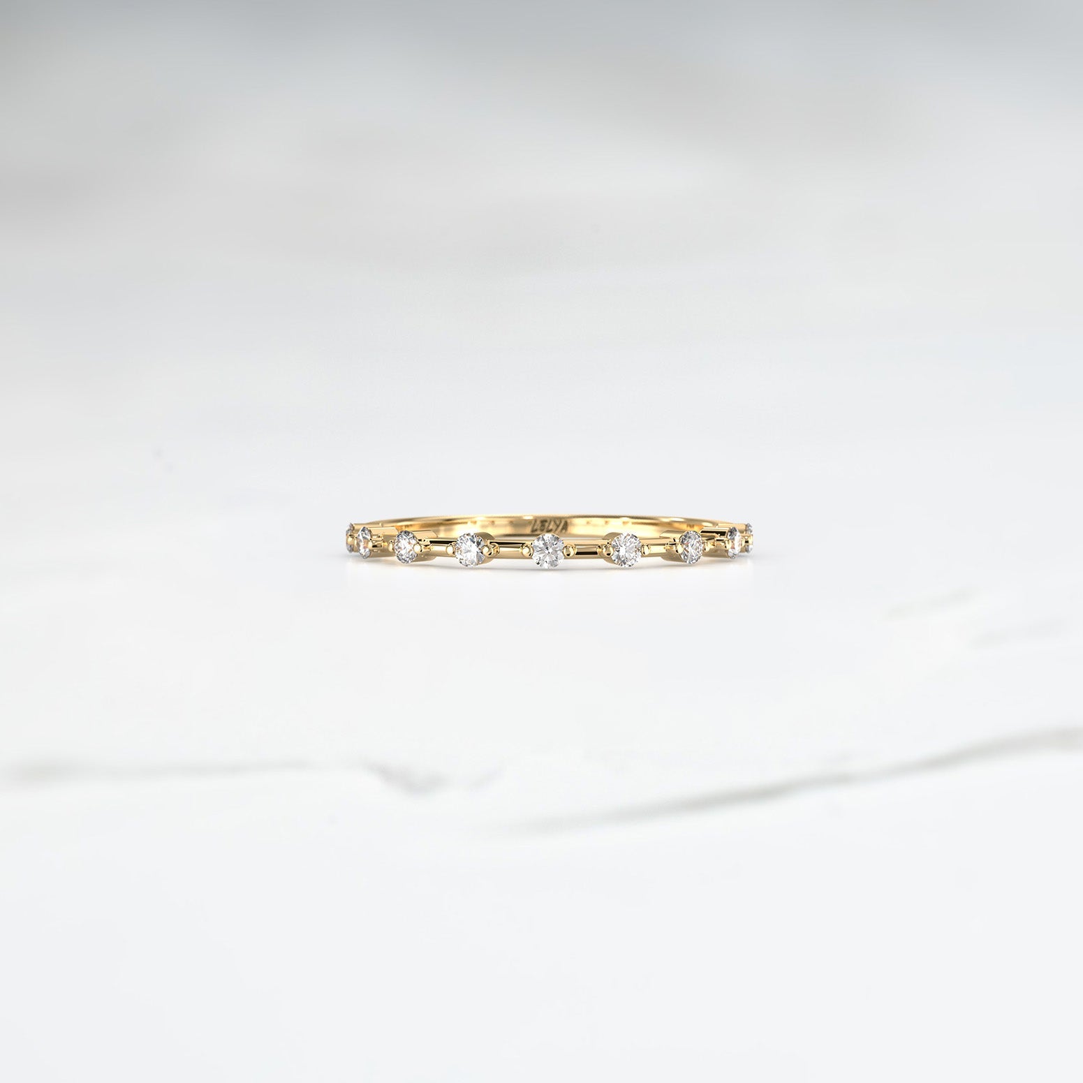 Diamond Ice Band - Lelya - bespoke engagement and wedding rings made in Scotland, UK
