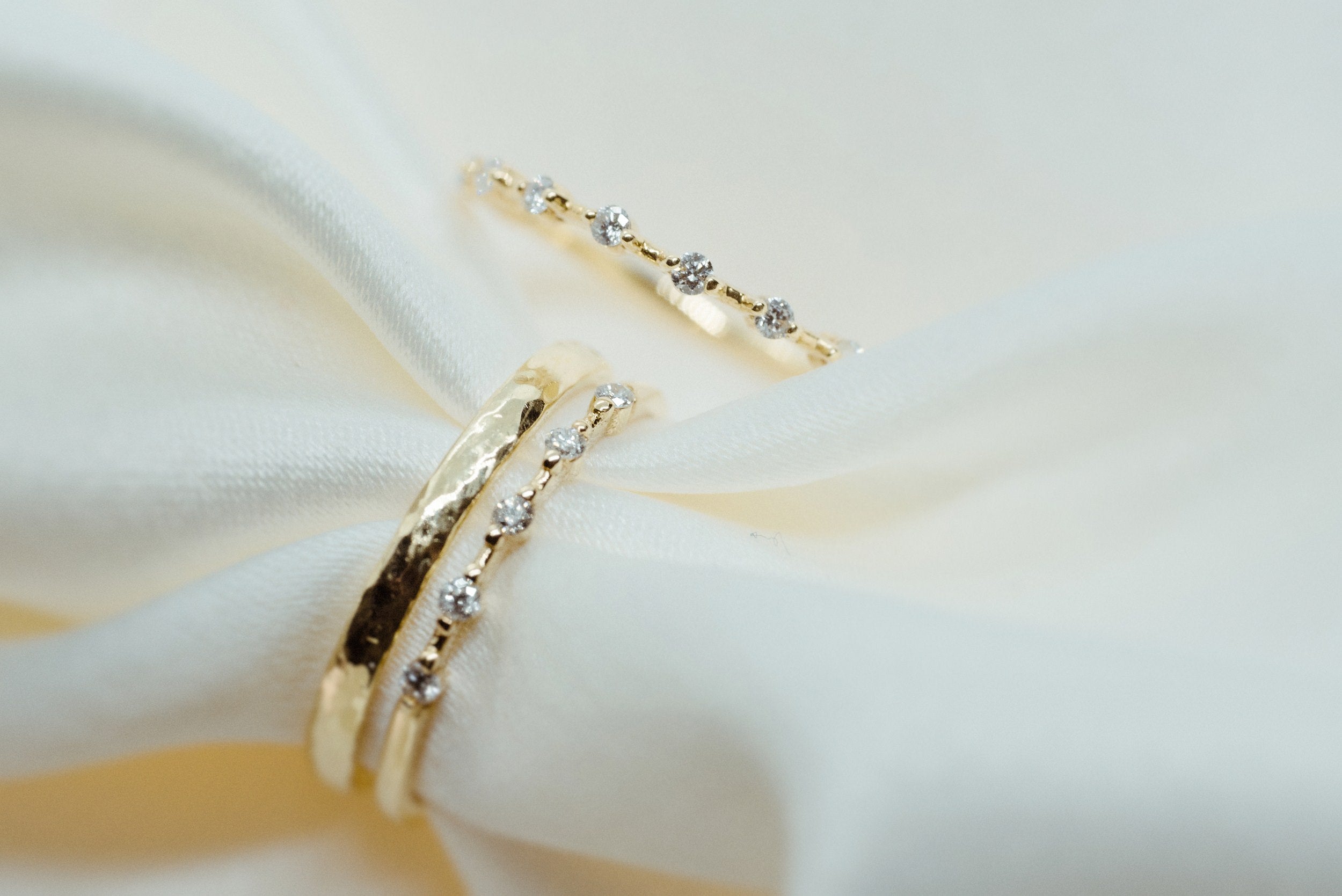 Diamond Ice Band (Semi) - Lelya - bespoke engagement and wedding rings made in Scotland, UK