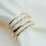 Diamond Ice Band (Semi) - Lelya - bespoke engagement and wedding rings made in Scotland, UK