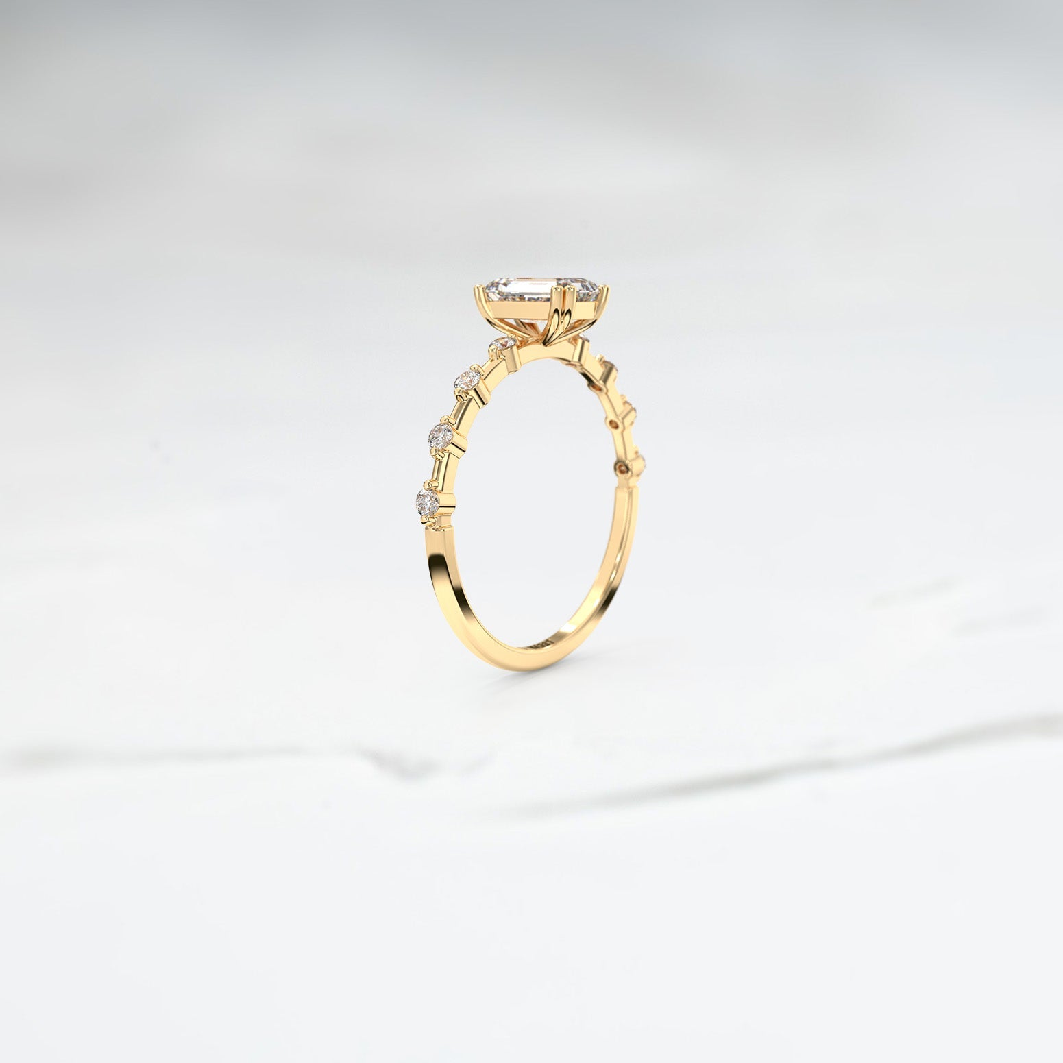 Diamond Maia Ice Ring - Lelya - bespoke engagement and wedding rings made in Scotland, UK