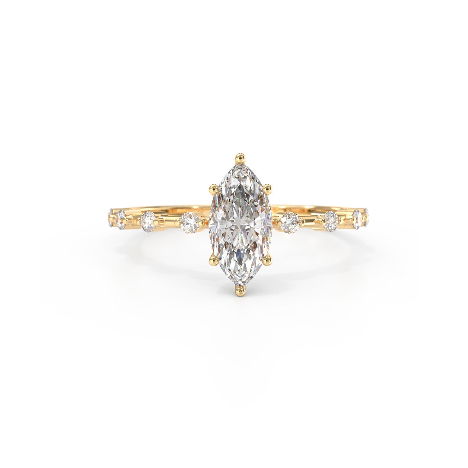 Diamond Stella Ice Ring - Lelya - bespoke engagement and wedding rings made in Scotland, UK