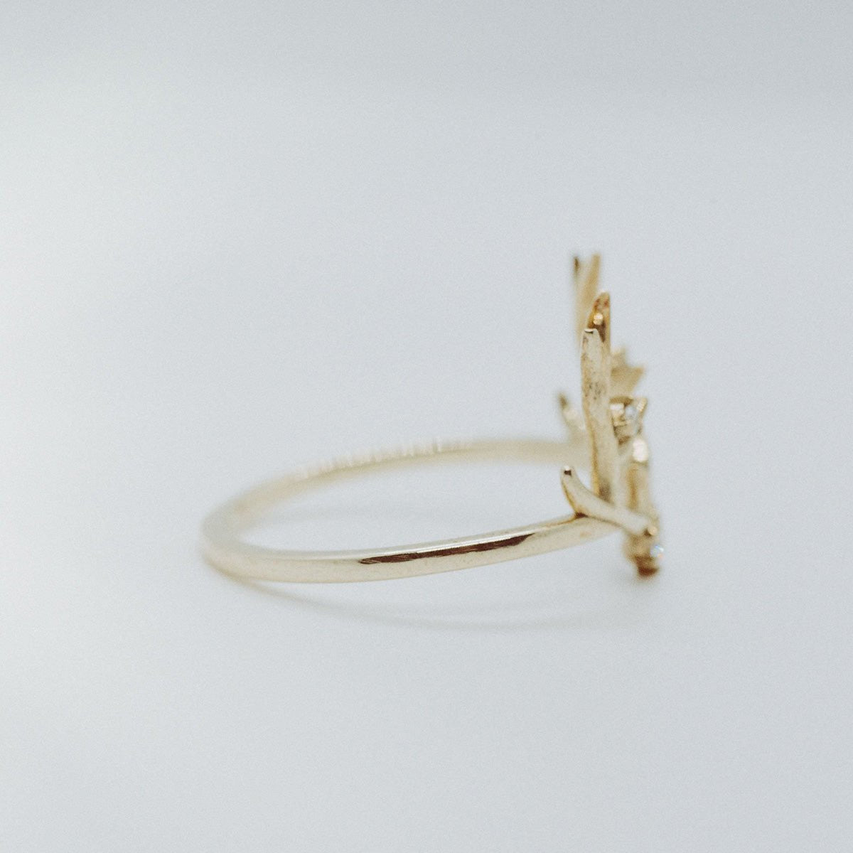 Diamond on sale antler ring