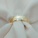 Hammered Band 6mm - Lelya - bespoke engagement and wedding rings made in Scotland, UK