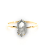 Icy Hexagon Rose Cut 4.16ct Diamond - Lelya - bespoke engagement and wedding rings made in Scotland, UK