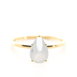 Opalescent Pear Double Cut 1.98ct Diamond - Lelya - bespoke engagement and wedding rings made in Scotland, UK