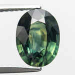 Oval Brilliant 2.42ct Teal Green Sapphire - Lelya - bespoke engagement and wedding rings made in Scotland, UK