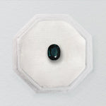 Oval Cut 1.2ct Dark Teal Sapphire - Lelya - bespoke engagement and wedding rings made in Scotland, UK