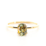 Oval Cut 1.8ct Orange Parti Sapphire - Lelya - bespoke engagement and wedding rings made in Scotland, UK