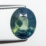 Oval Cut 2.03ct Teal Parti Sapphire - Lelya - bespoke engagement and wedding rings made in Scotland, UK