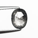 Oval Rose Cut 0.78ct Salt and Pepper Diamond - Lelya - bespoke engagement and wedding rings made in Scotland, UK