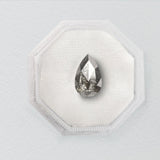 Pear 1.39ct Salt and Pepper Diamond - Lelya - bespoke engagement and wedding rings made in Scotland, UK