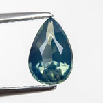 Pear Cut 1.13ct Teal Sapphire - Lelya - bespoke engagement and wedding rings made in Scotland, UK