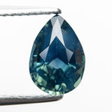 Pear Cut 1.58ct Blue/Teal Sapphire - Lelya - bespoke engagement and wedding rings made in Scotland, UK