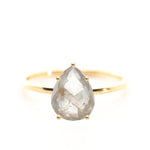 Pear Double Cut 3.85ct Rustic Diamond - Lelya - bespoke engagement and wedding rings made in Scotland, UK