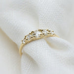 Rose Diamond Five Moons Ring - Lelya - bespoke engagement and wedding rings made in Scotland, UK