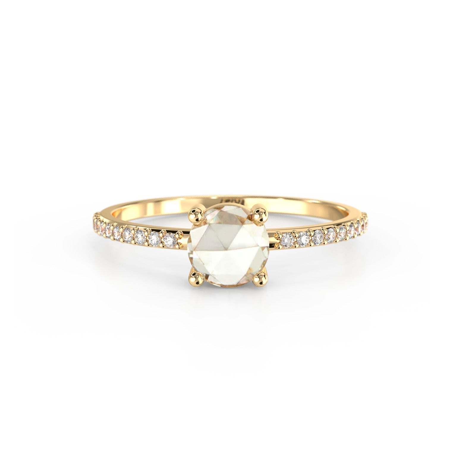 The Athena .70 ct Round Rose Cut Diamond Ring - Sarah O.