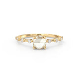 Rose Diamond Halley Ice Ring - Lelya - bespoke engagement and wedding rings made in Scotland, UK