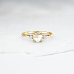 Rose Diamond Halley Triad Ring - Lelya - bespoke engagement and wedding rings made in Scotland, UK