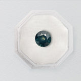 Round Brilliant Cut 1.07ct Teal Montana Sapphire - Lelya - bespoke engagement and wedding rings made in Scotland, UK