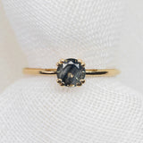 Round Brilliant Cut 1.16ct Grey and Yellow Sapphire - Lelya - bespoke engagement and wedding rings made in Scotland, UK