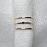 Wee Black Diamond Sparkle Band - Lelya - bespoke engagement and wedding rings made in Scotland, UK